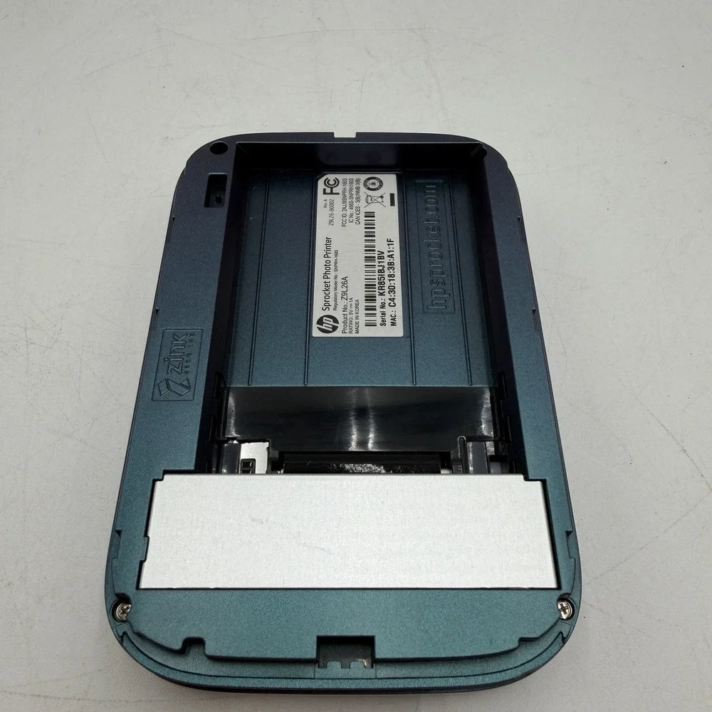 HP Sprocket Mini Bluetooth Photo Printer Model SNPRH-1603 Missing Back Cover